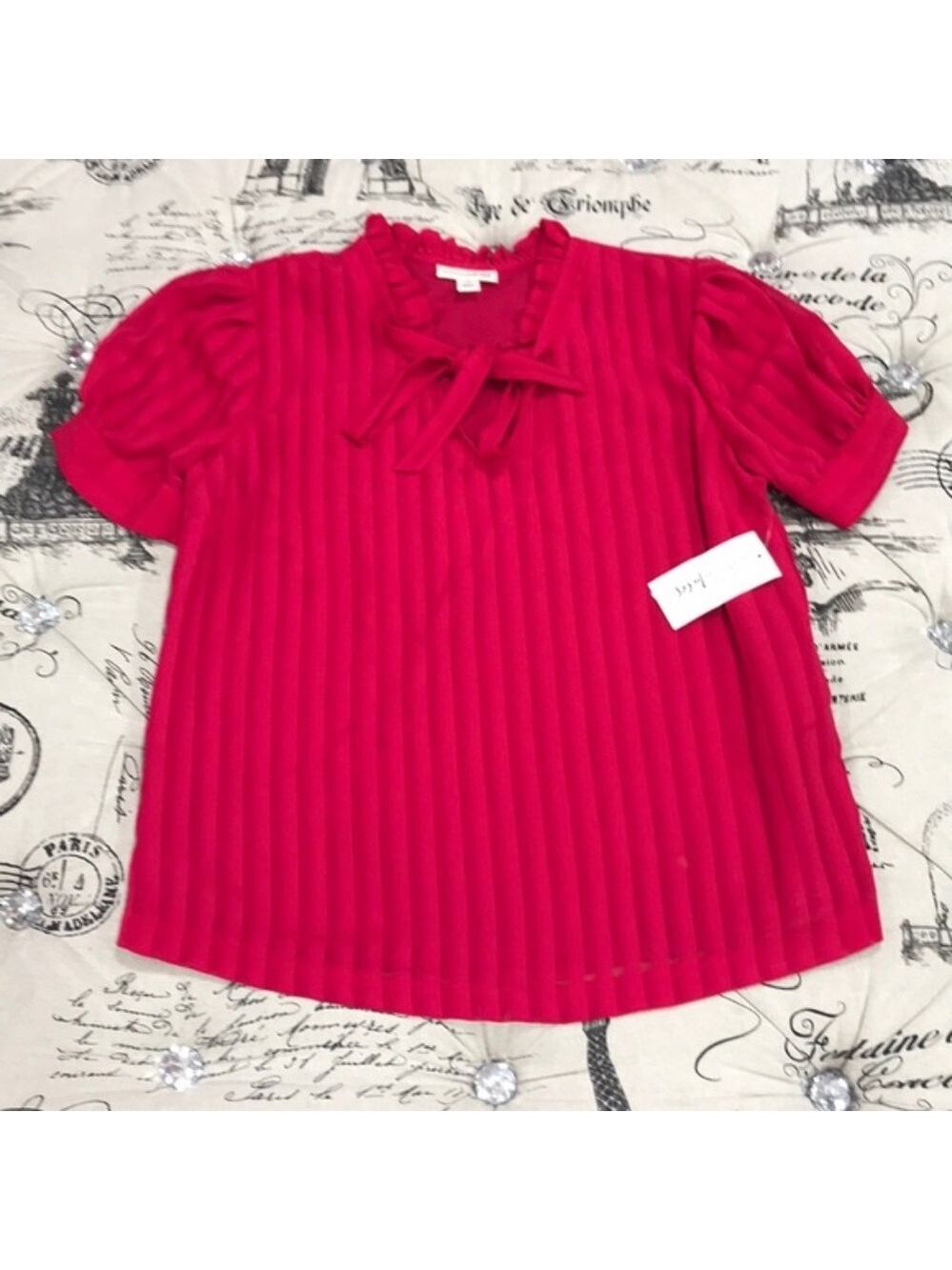 Maison Jules Ruffled Tie-Front Top - Picture 2 of 4